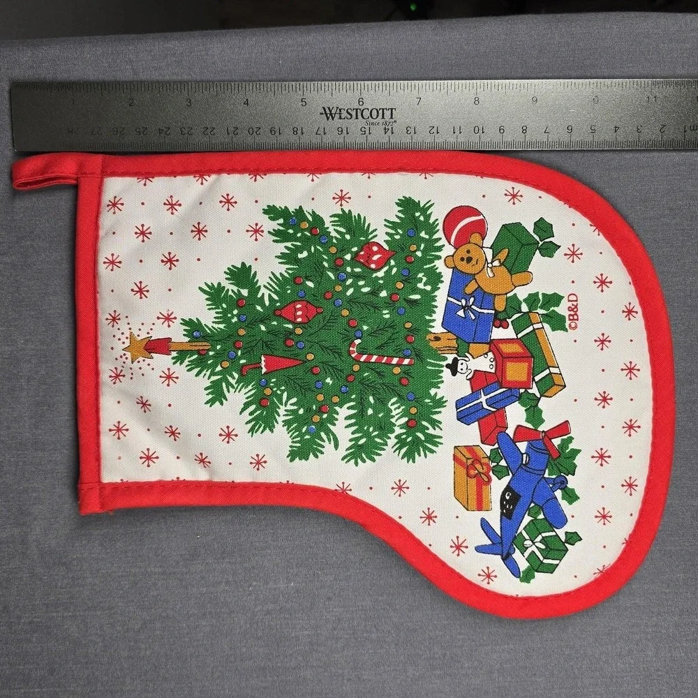 Vintage Cannon Christmas Tree Hand Towels Potholders Set‎ Holiday Kitchen Decor